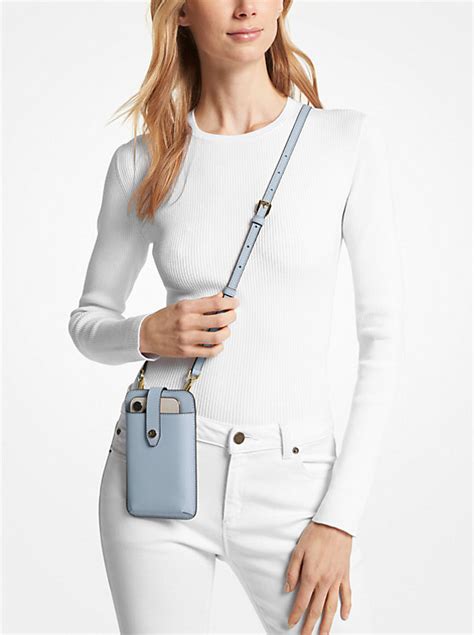 michael kors leather smartphone crossbody|michael kors large crossbody handbags.